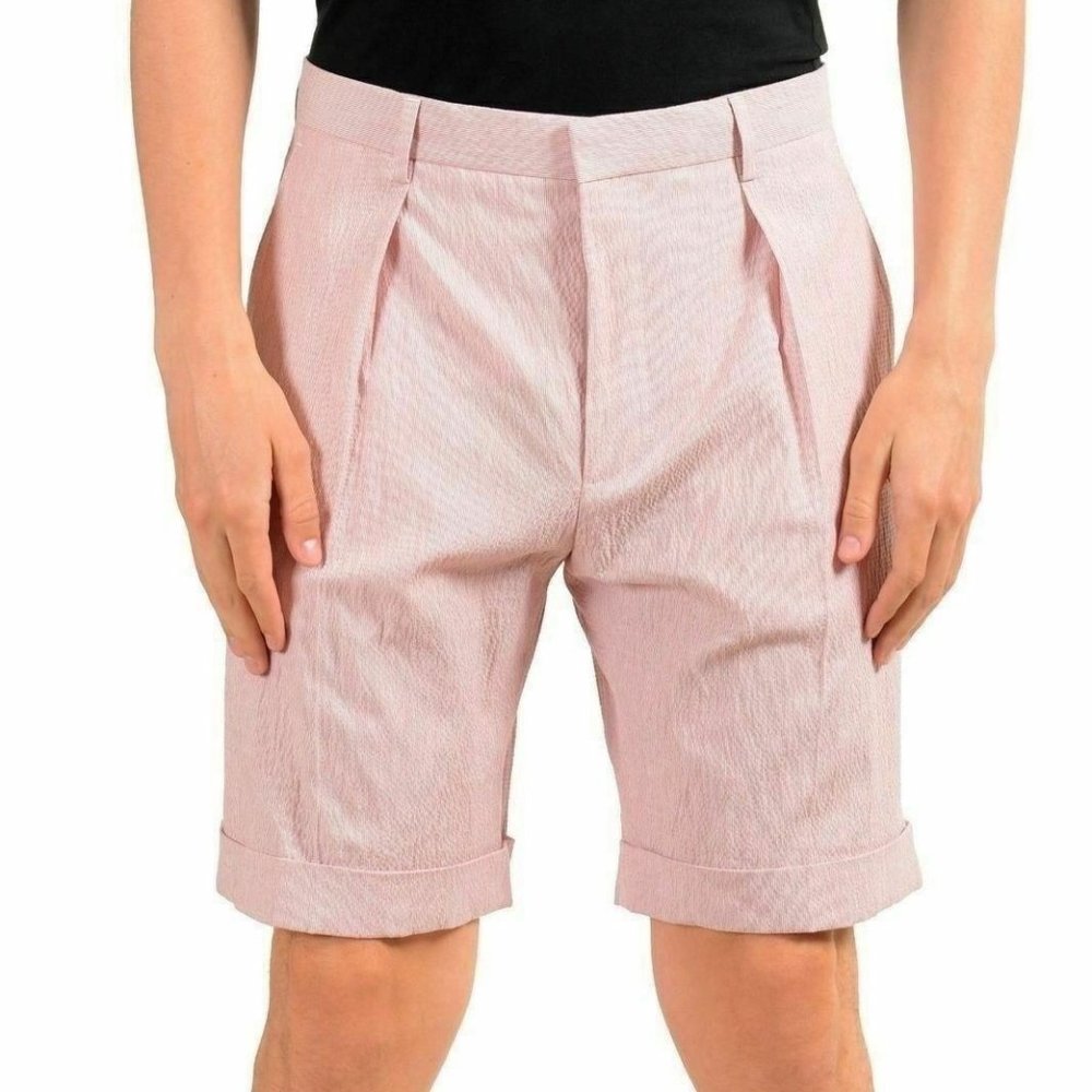 Hugo Boss "Pierce" Striped Pleated Casual Shorts